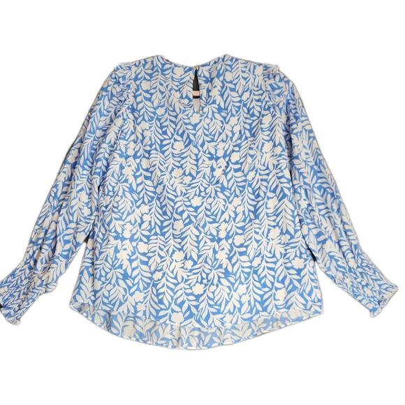 STS Sail to Sable Women’s‎ Blue Smocked Ruffle Top Blouse Sz XS Embroidered NWT - Picture 2 of 11